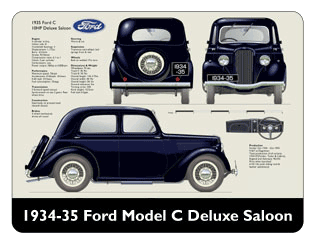 Ford Model C Deluxe Saloon 1934-35 Mouse Mat